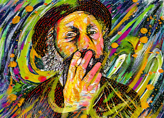 Mr. Brainwash mixed media portrait by Doug LaRue