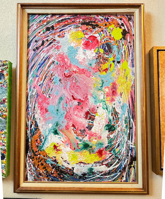 Bachelor Party Abstract 21 by Don LaRue in a classic wood frame