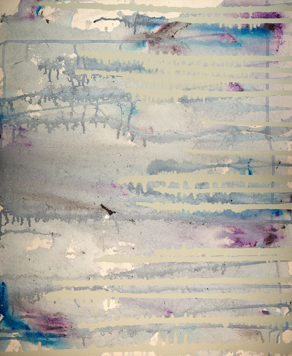 Pale Aquatic 24x20x1.5 in. abstract canvas by Doug LaRue