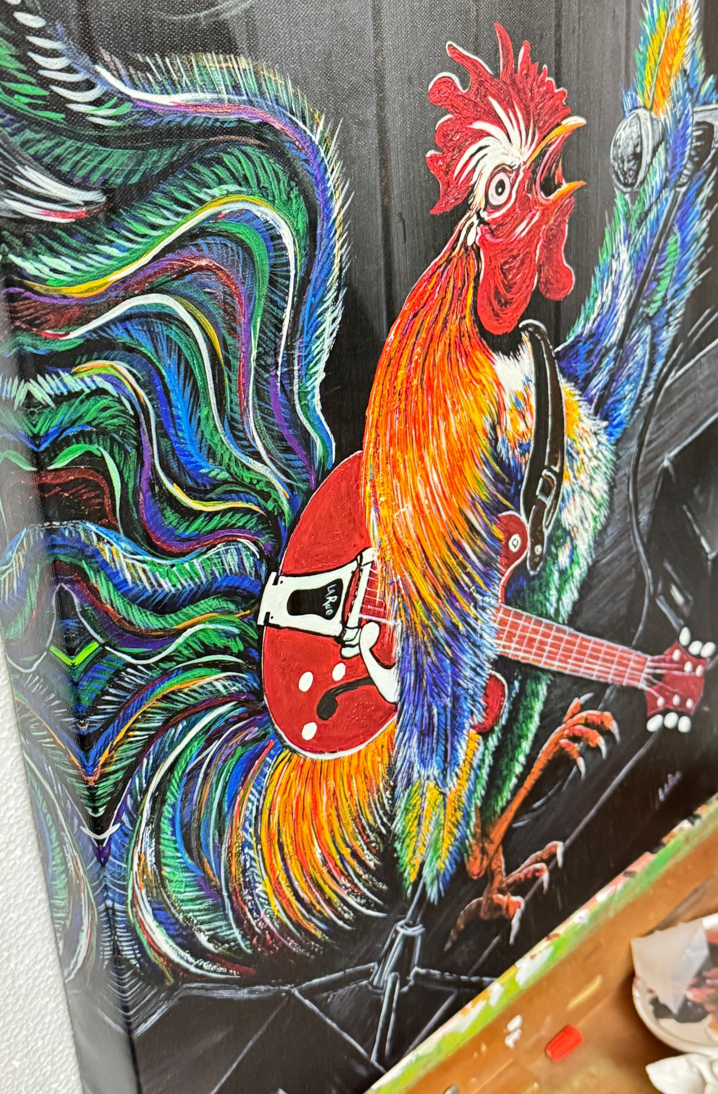 Ruling the Roost canvas 16x24x1.5 detail