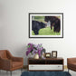 Arkansas Bear Fight by Doug LaRue large framed print over a coffee table and chairs