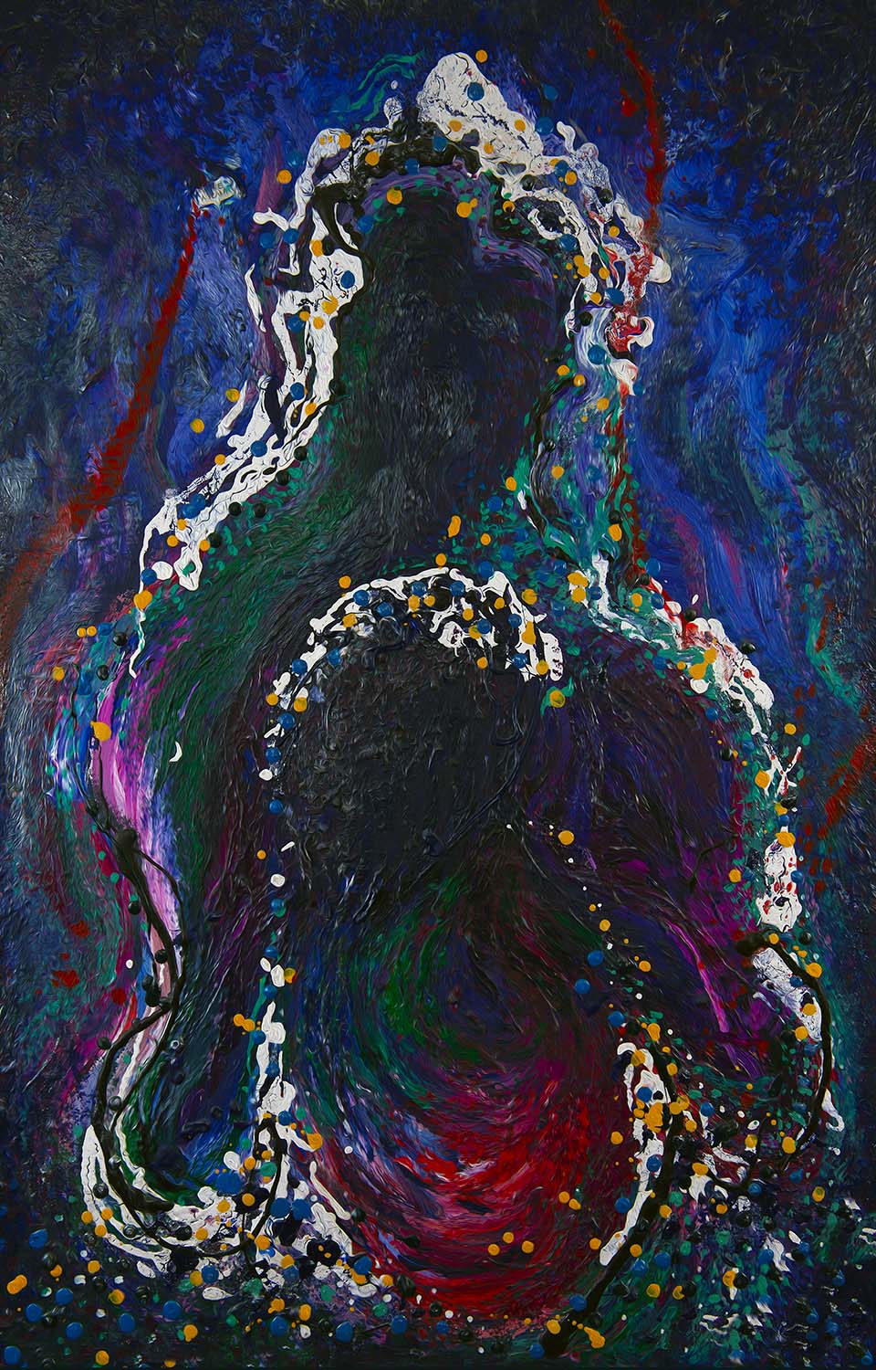 Auras Embraced original acrylic painting on canvas by Doug LaRue