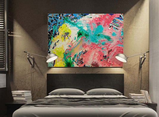 Abstract21 Dragon large print over a king size bed