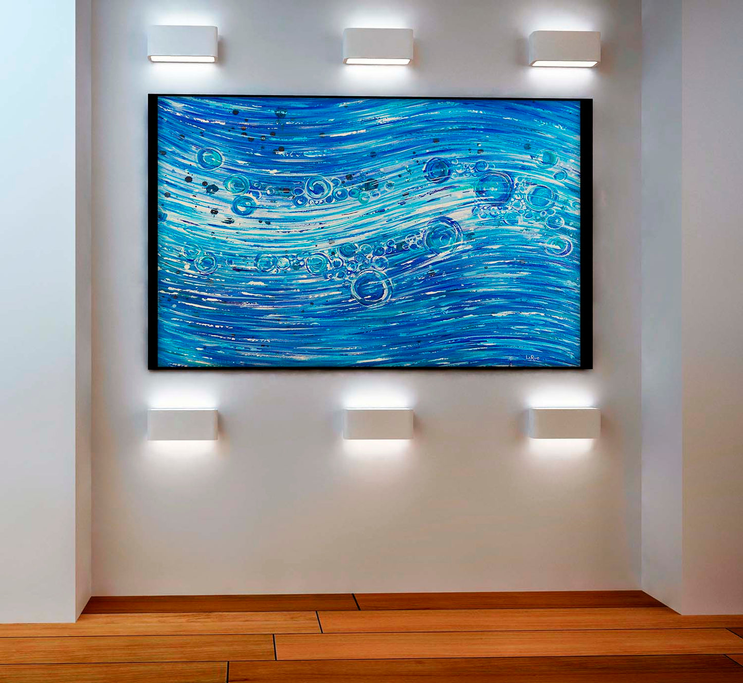1420 Flow canvas in a museum