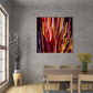 Abstract Fireworks photograph by Doug LaRue large print in a dining room