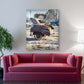 Marfa Truckland photograph by Doug LaRue large print over a red couch