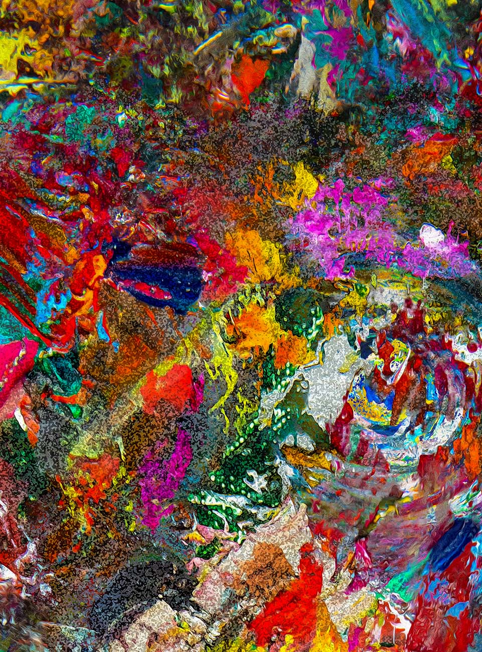 Vid19-72A Abstract Art Set Mixed Media