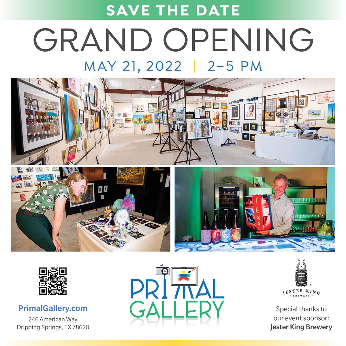 Primal Gallery Grand Opening SAVE THE DATE! – LaRue Arts