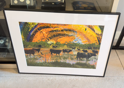 Canyon Flood Waters by Doug LaRue black metal frame 18x24in.