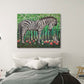 Zebra Stripes oil painting on canvas by Doug LaRue on a bedroom wall