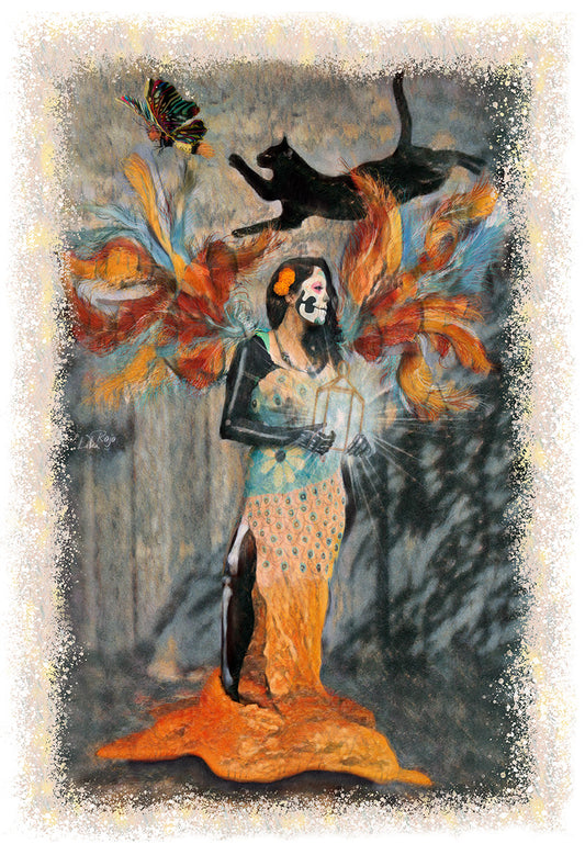 Sprayed Border Alma Catrina PRINT 13x19 in.