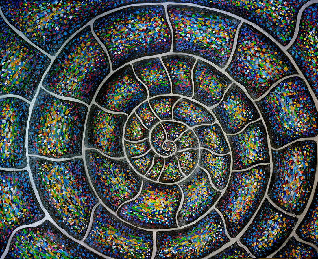 Silver Nautilus Ammonite painting by Doug LaRue