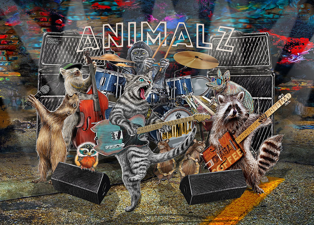 The Animalz Band art by Dual Rogue at LaRue Arts