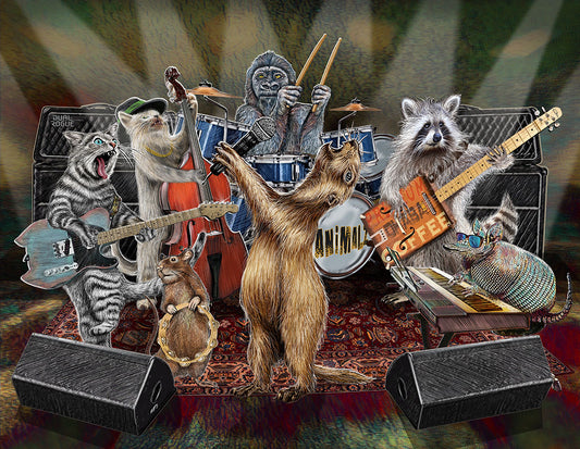 The Animalz Band art by Dual Rogue at LaRue Arts