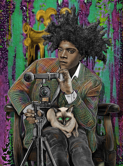 Jean Michael Basquiat and Siamese Friend by Dual Rogue