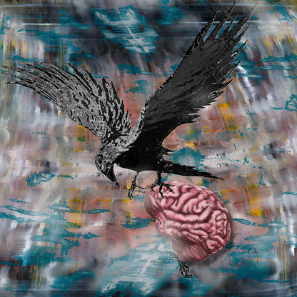 Bird Brain Raven Abstract art by Doug LaRue