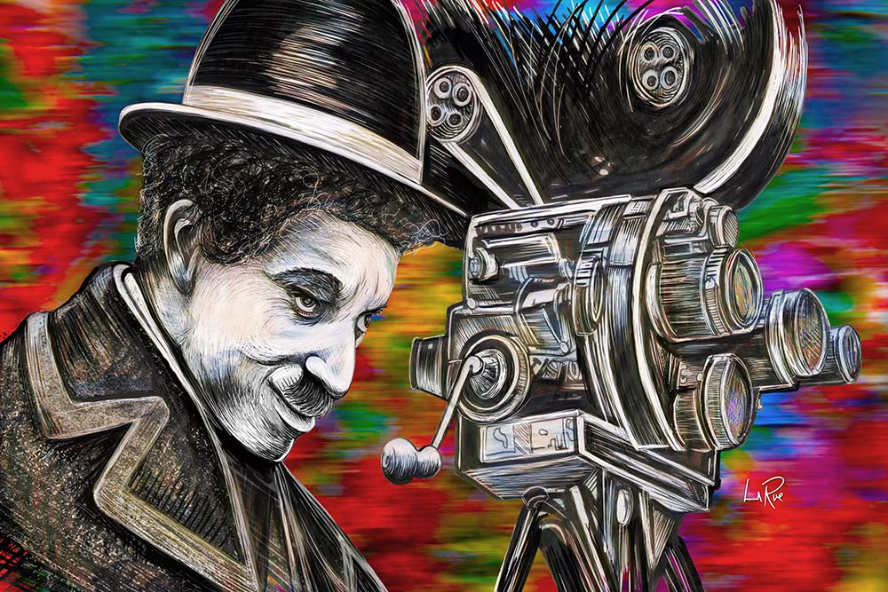 Charlie Chaplin art by Doug LaRue