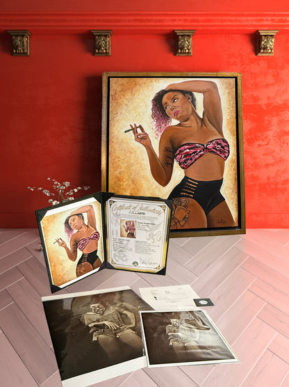 Deraes Accoutrements original canvas with provenance and additional prints.