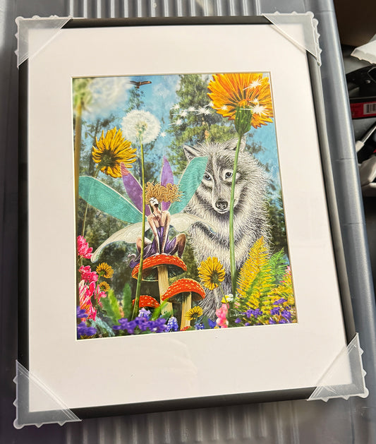 I Will Always Love You, mixed media by Doug LaRue  11X14 black metal frame @ART PARK