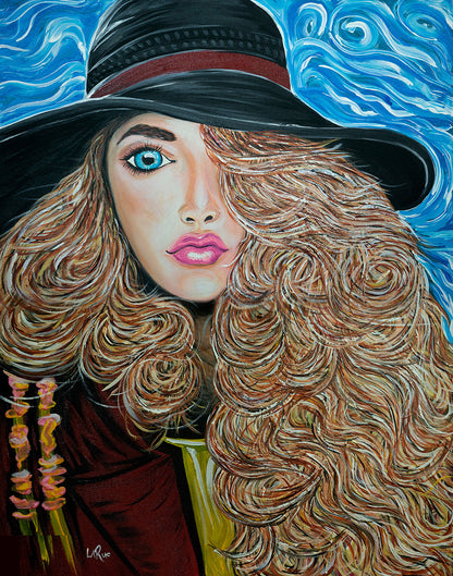 Fashionista painting by Doug LaRue