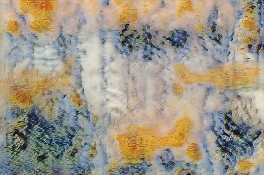 Frosted Goldfish mixed media abstract by Doug LaRue