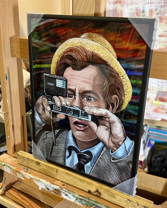 Car Kolchak the Night Stalker by Doug LaRue 14x11x1 black metal frame