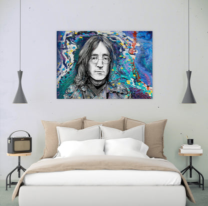 John Lennon Embraced art by Doug LaRue