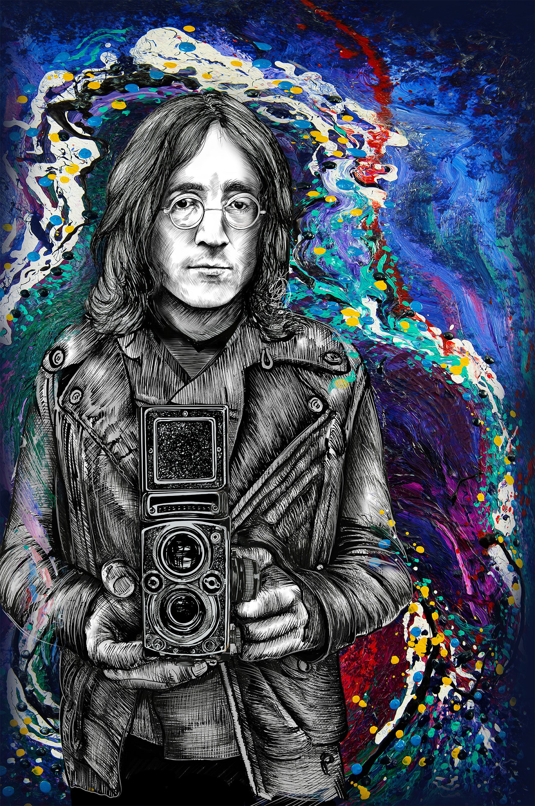 John Lennon Twin Lens by Doug LaRue