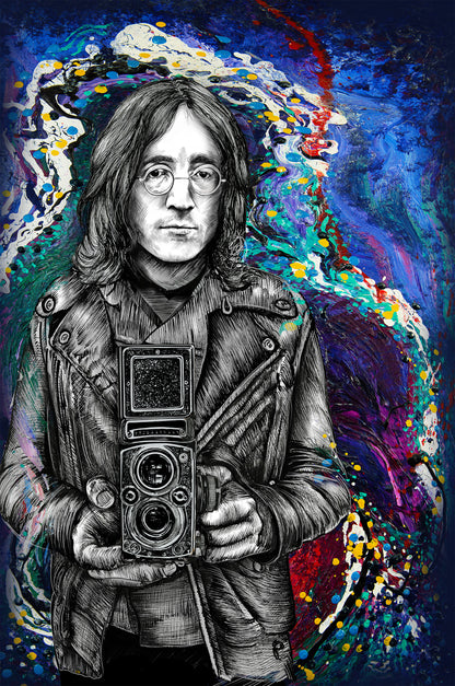 John Lennon Twin Lens by Doug LaRue