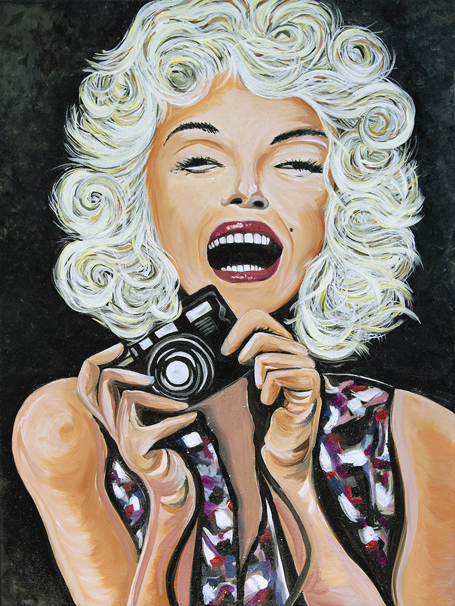 Marilyn Monroe portrait in oil on canvas by Doug LaRue