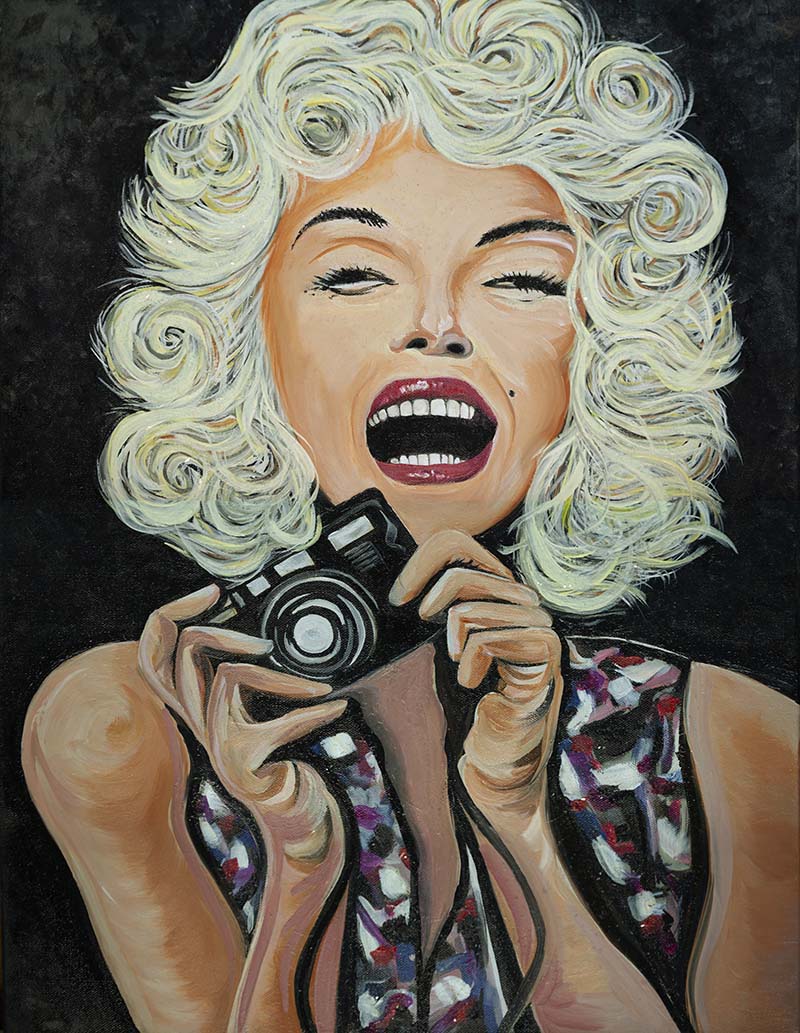 Marilyn Monroe portrait in oil on canvas by Doug LaRue