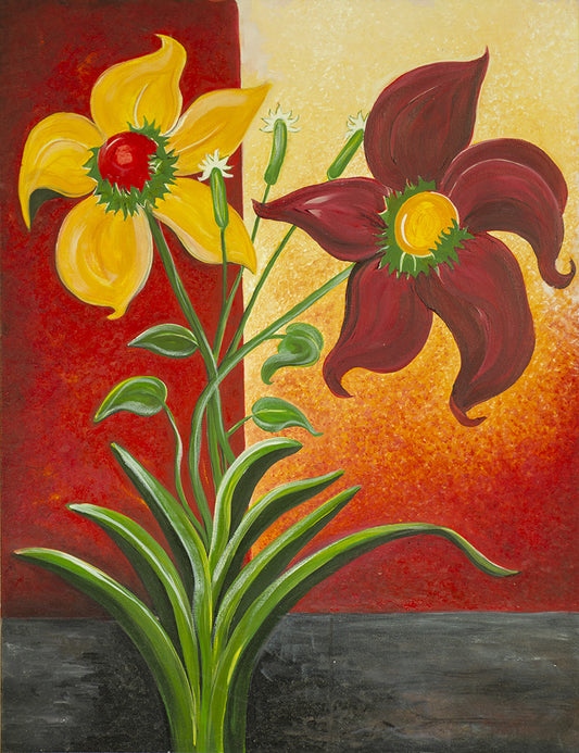 Santa Fe Flower oil on canvas