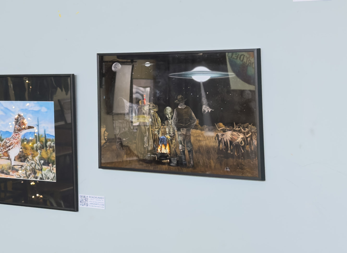 Space Cowboys 13z19 print in black metal frame at NeWorld Gallery