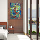 April abstract art by Doug LaRue on a luxury bedroom wall