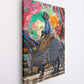 Cosmic Cowboy Sunset mixed media art by Doug LaRue canvas print