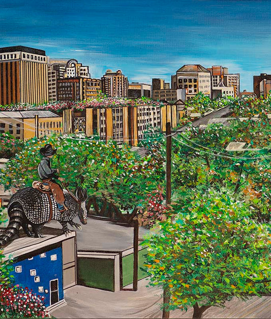 Austin Texas Castle Hill painting on canvas by Doug LaRue