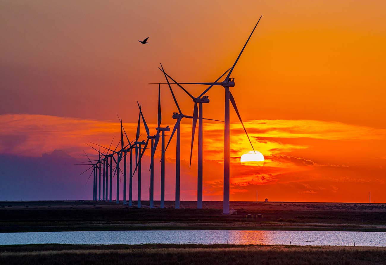 Sunset Turbines photograph by Doug LaRue