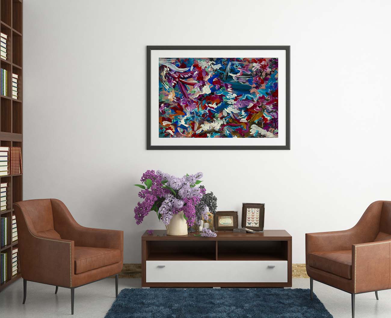 Easter abstract art by Doug LaRue as a large framed print