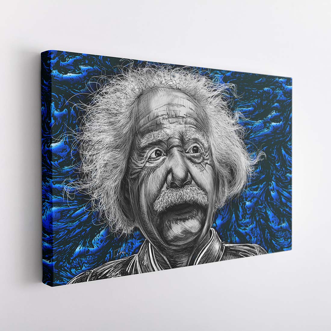 Albert Einstein mixed media canvas print