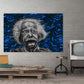 Albert Einstein mixed media by Doug LaRue  Edit alt text large metal print on a white brick wall
