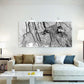 Forest Eagle mixed media by Doug LaRue over a large sectional couch