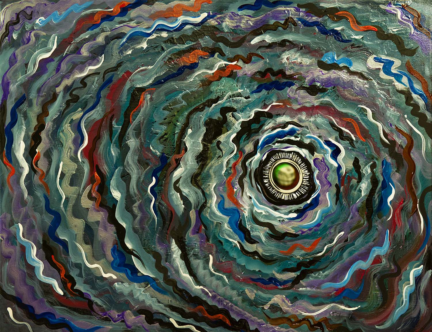 Metallic Vortex abstract painting by Doug LaRue