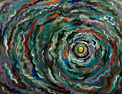 Metallic Vortex abstract painting by Doug LaRue