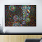 Vid-19 Abstract canvas painting on a living room wall