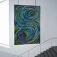 S Abstract painting by Doug LaRue in a corporate stairway