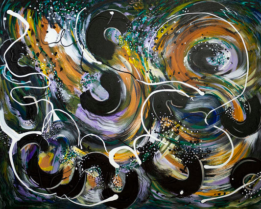 Silkworm Abstract painting by Doug LaRue