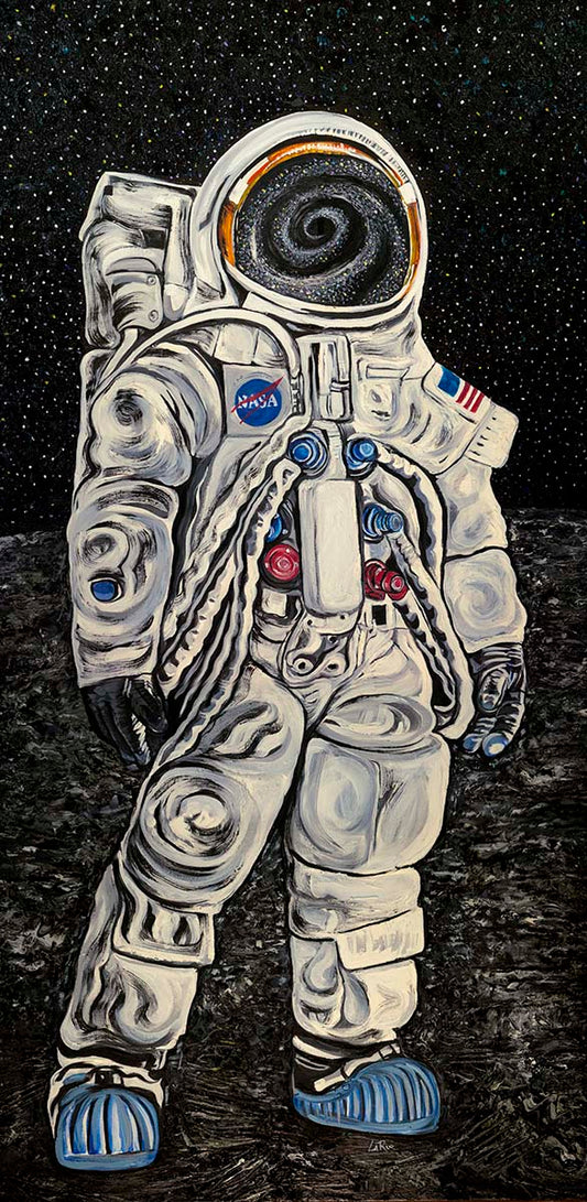 Astronaut oil painting on canvas by Doug LaRue