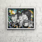 Beatles artwork by Doug LaRue on a white brick wall