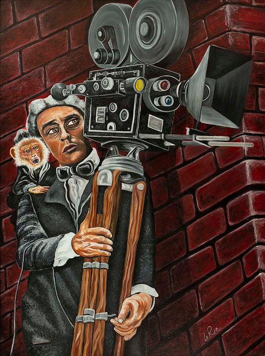 Buster Keaton oil on canvas by Doug LaRue