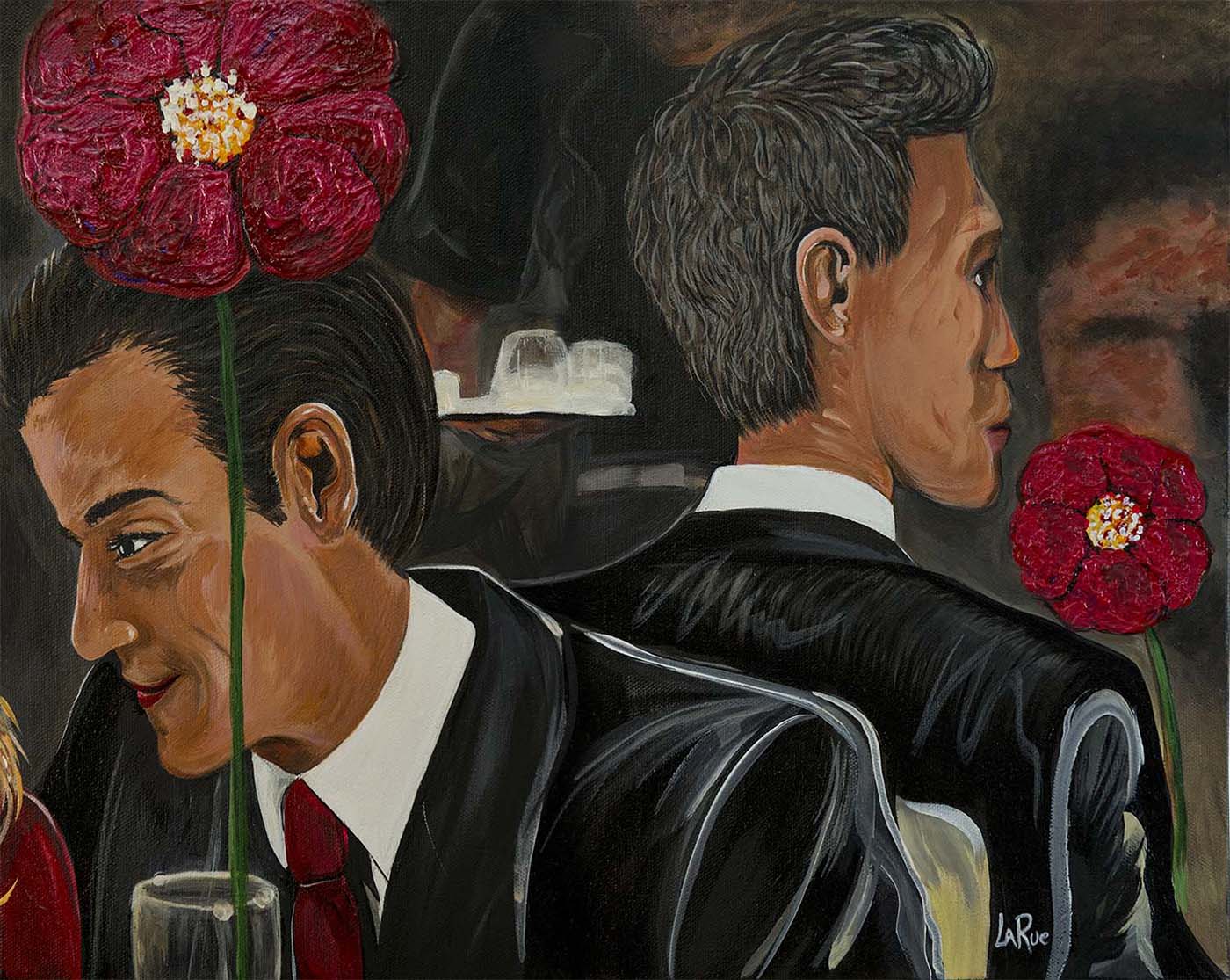 Dinner in the City; MEN (canvas 2) by Doug LaRue